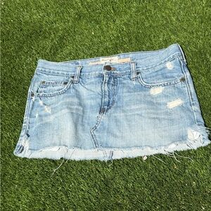 2005 Vintage Old Tag Abercrombie & Fitch Distressed Mini Skirt - 100% Cotton